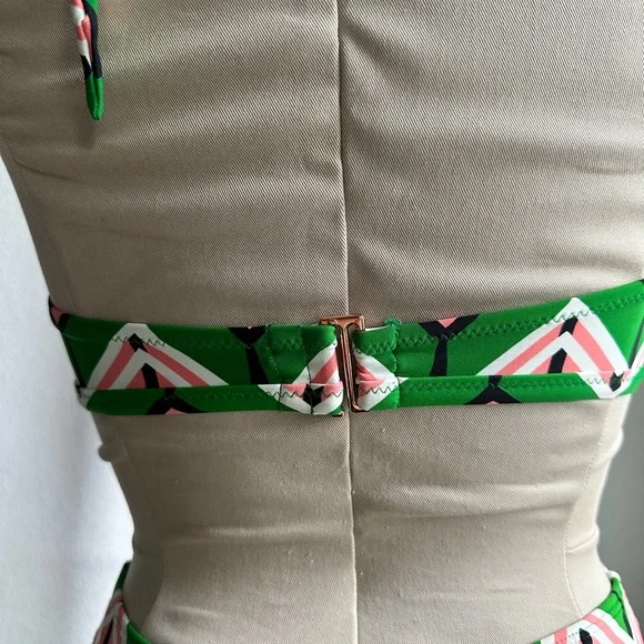 Anthropologie Mermaid 2 Piece Bikini Zig Zag Print sz: Top Small/Bottoms XS - Picture 7 of 13